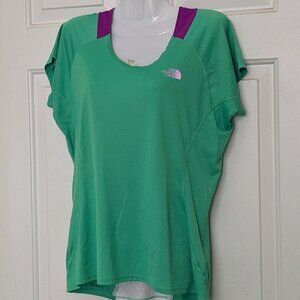 The North Face Womens Shirt Flight Series Vapour Wick Athletic Green Purple Sz L